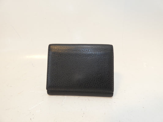 GUCCI Marmont Leather Black Double Hook Folding Wallet