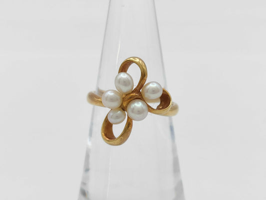 MIKIMOTO Pearl Diameter Approx. 3.0-3.8mm K18 3.4g Ring