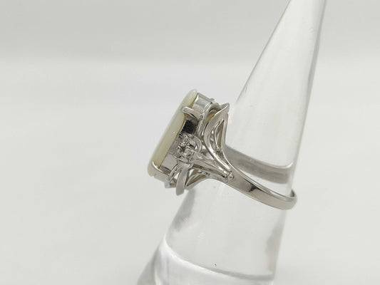 OP 2.84ct D 0.09ct PT900 7.5g Ring
