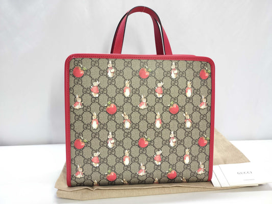 GUCCI GG Supreme Unused Peter Rabbit Tote Tote Bag