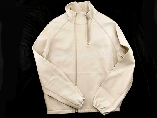 LOUIS VUITTON Leather Jacket White 48 Jacket