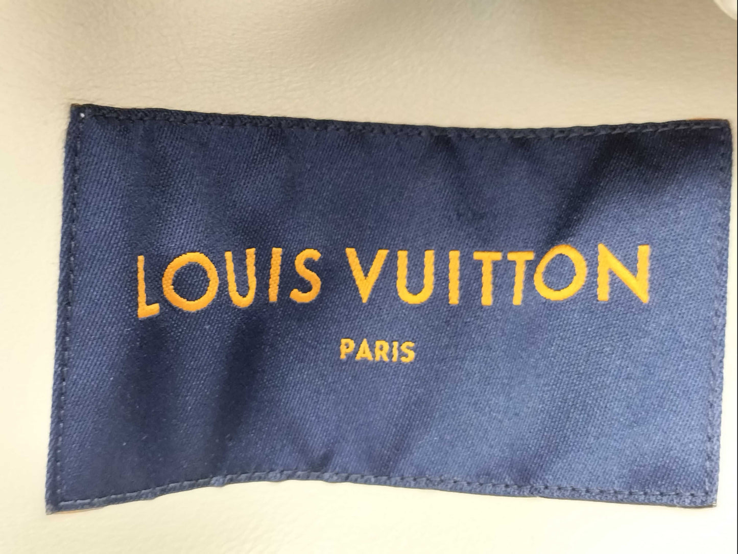 LOUIS VUITTON Leather Jacket White 48 Jacket