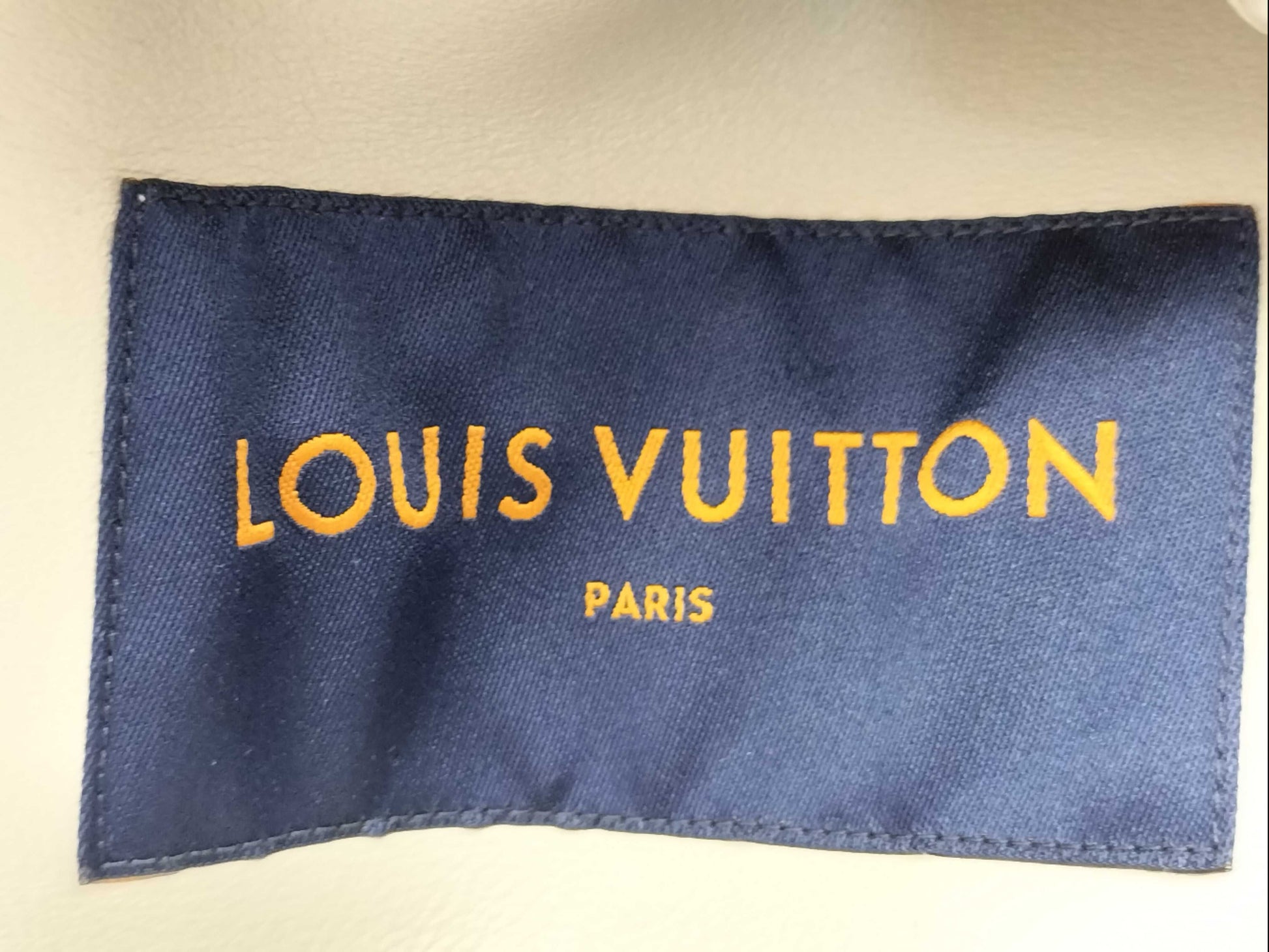 LOUIS VUITTON Leather Jacket White 48 Jacket
