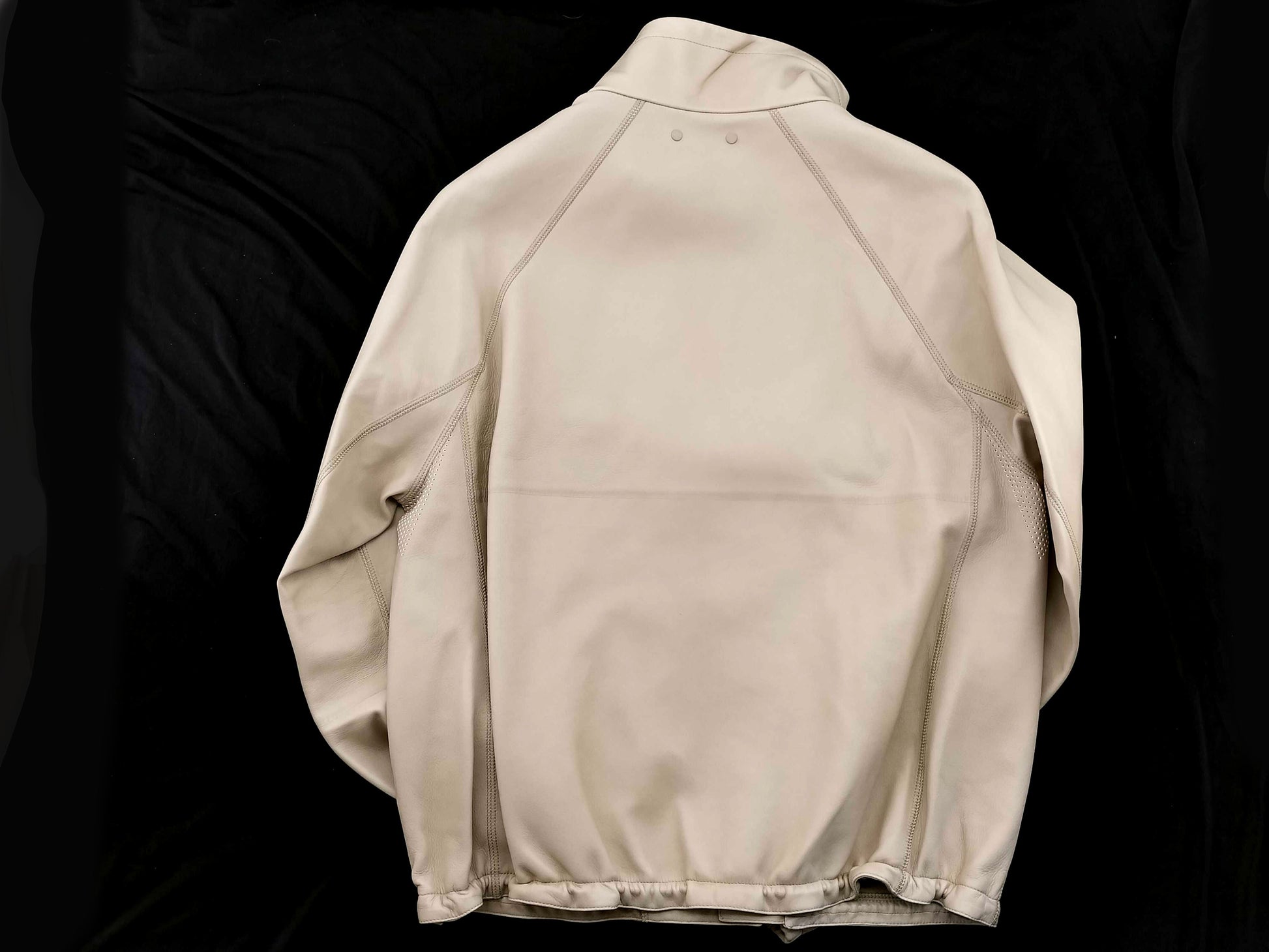 LOUIS VUITTON Leather Jacket White 48 Jacket