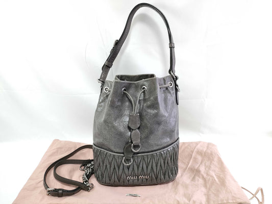 Miu Miu Miu shoulder bag gathered bag shoulder bag
