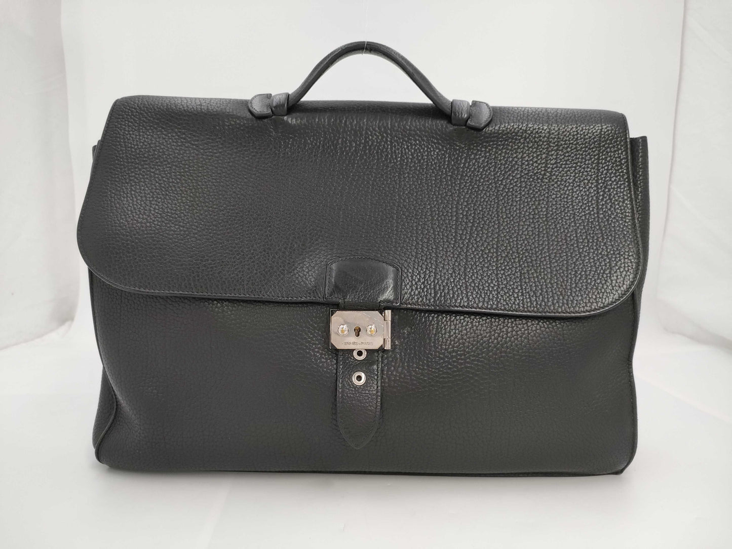 HERMES Business Bag Sack Ade Pesch 41 Black Fjord □H Business Bag