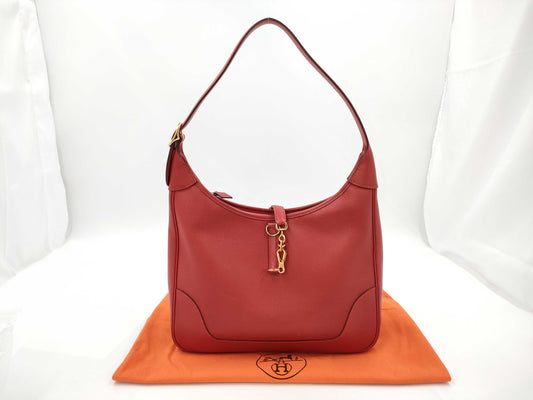 HERMES HERMES Shoulder Bag Trim 31 Vermillion Vo Epson □H Engraved Bag