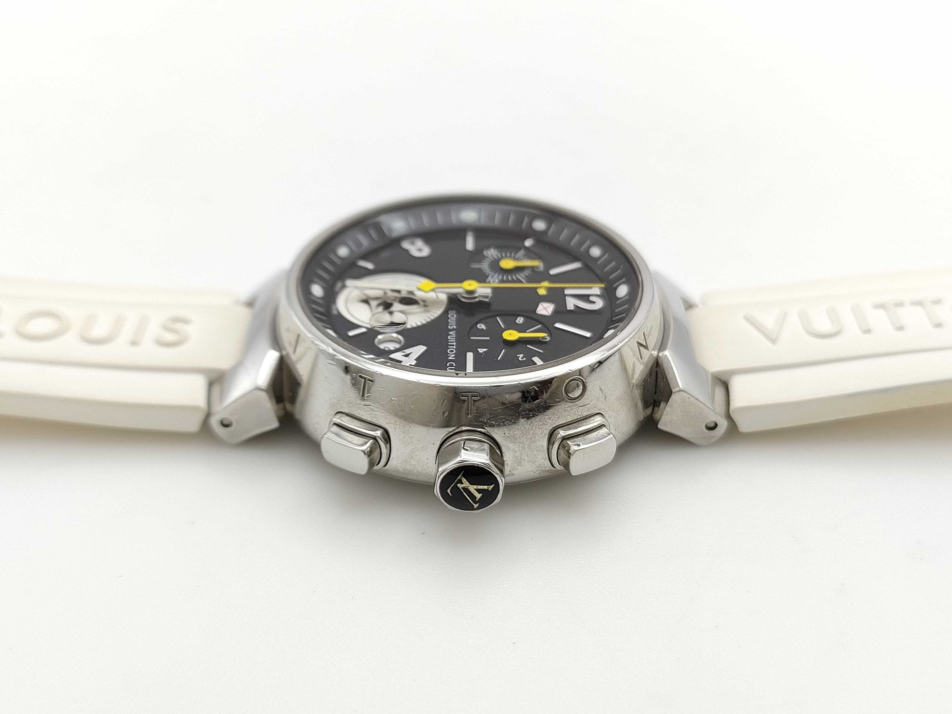 LOUIS VUITTON Tambour Chrono Lovely Cup Q132G TA3980 Quartz Boys Watch