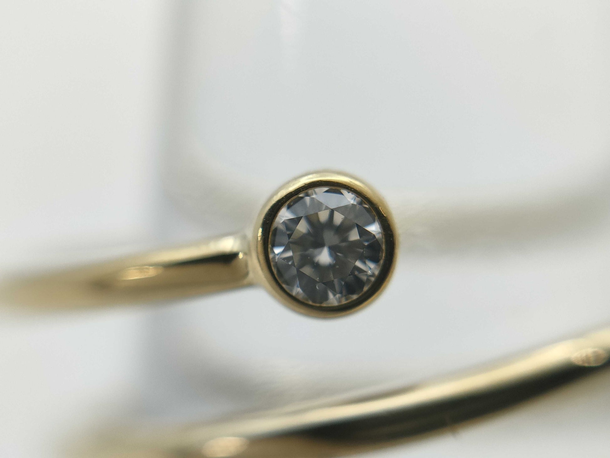 Tiffany & Co. Hoop 3 Row 2PD YG Au750 2.2g Ring