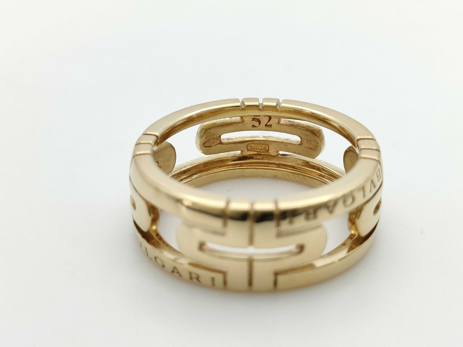 BVLGARI Parentesi Openwork #52 YG Au750 7.2g Ring