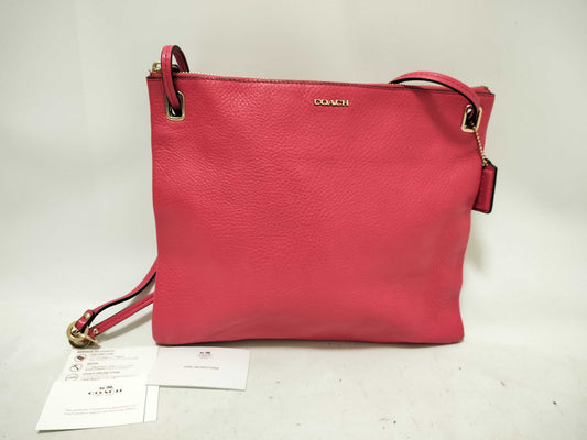 COACH COACH Leather 2-Way Shoulder Bag Pink Shoulder Bag