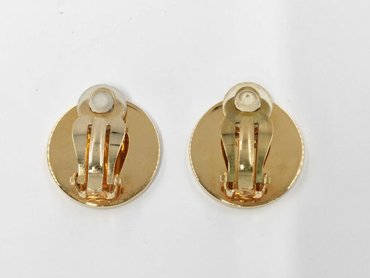HERMES Corozo Gold Earrings