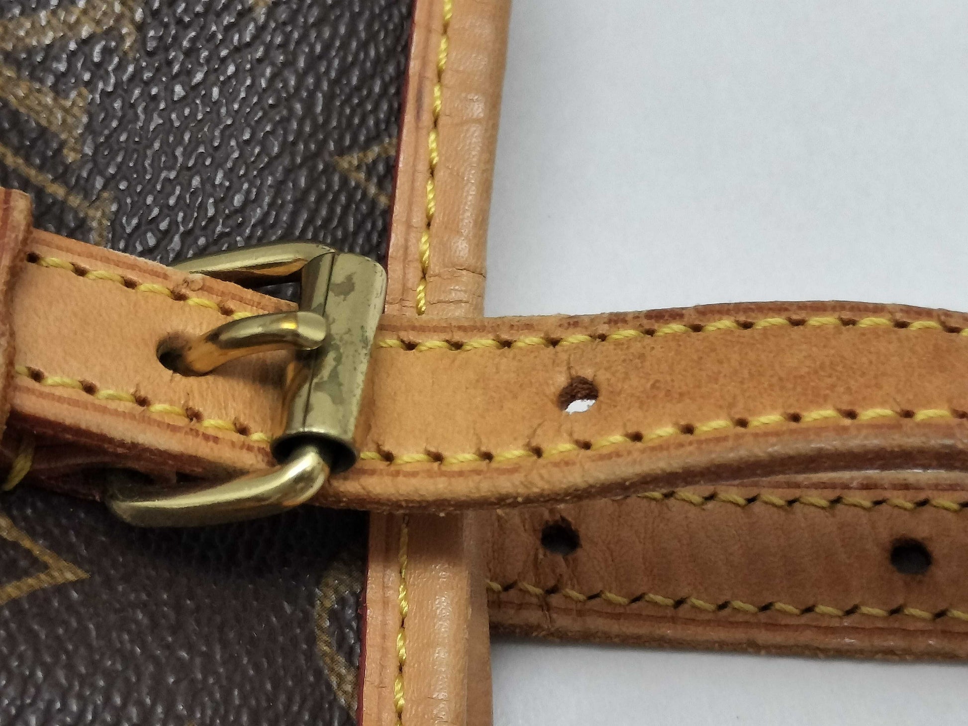 LOUIS VUITTON Monogram Bucket PM M42238 FL0041 Brown Tote Bag