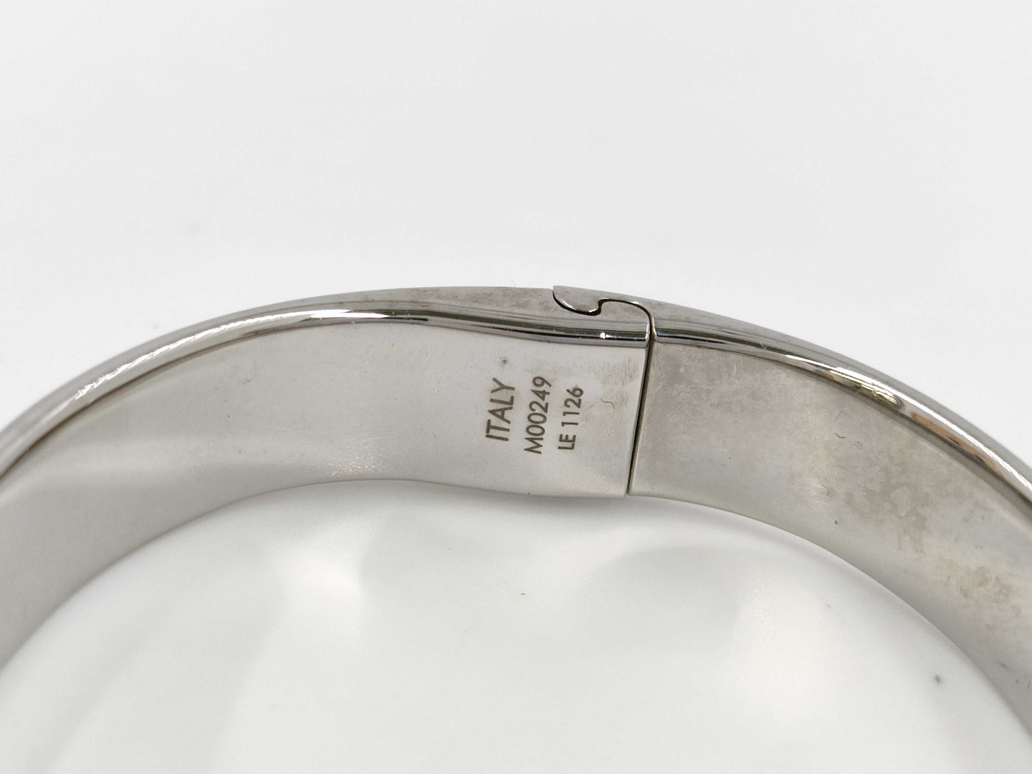 LOUIS VUITTON Vuitton M00249 Cuff Nanogram LE1126 Bangle Metal Silver Bracelet Bangle