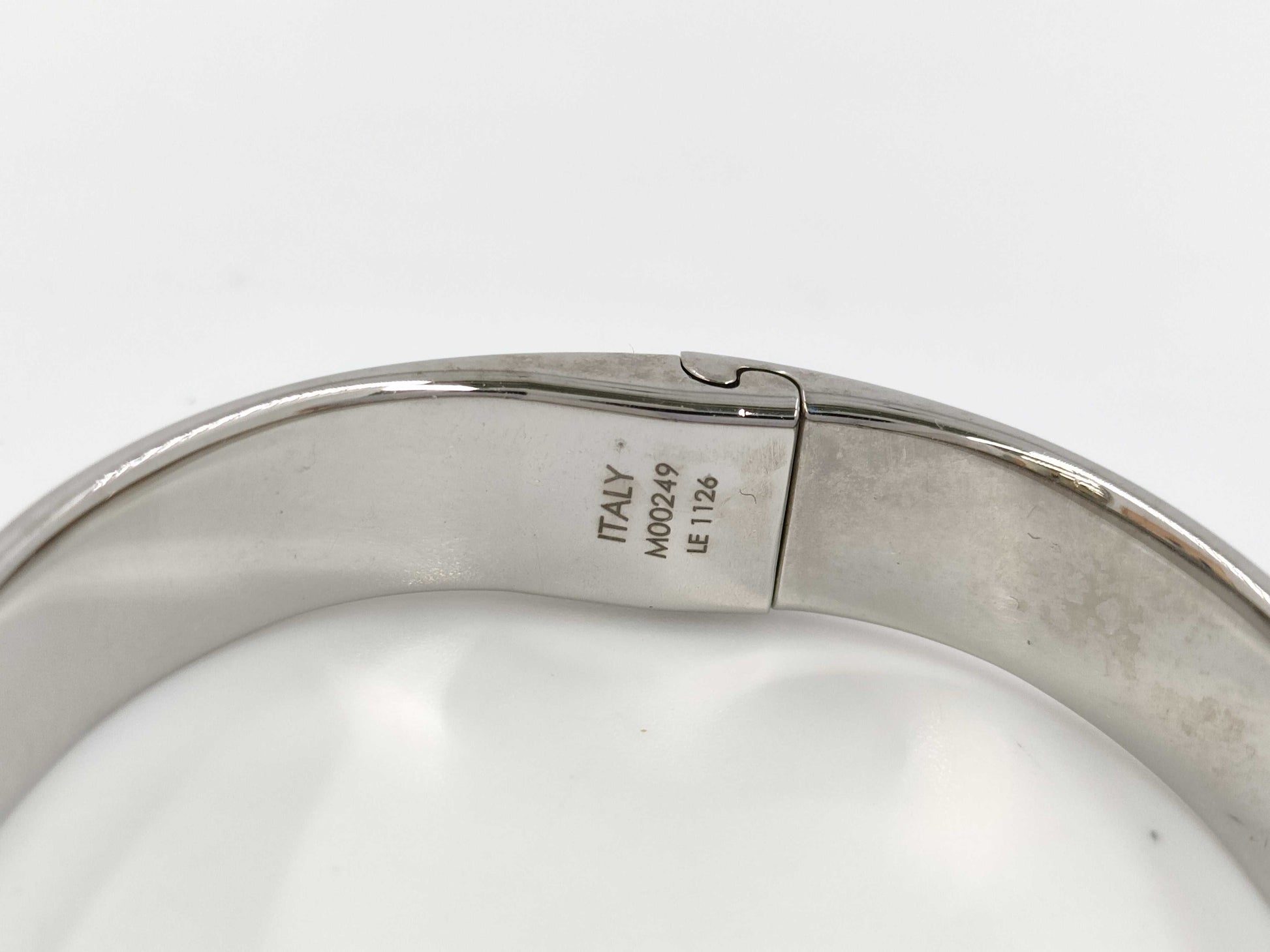 LOUIS VUITTON Vuitton M00249 Cuff Nanogram LE1126 Bangle Metal Silver Bracelet Bangle