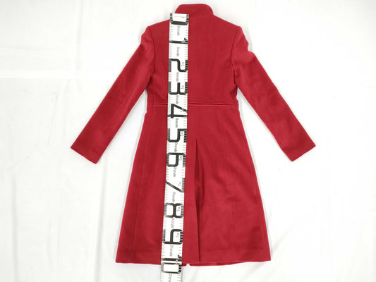 UNTITLED Untitled Wool Angora Long Coat Red 2 Coat