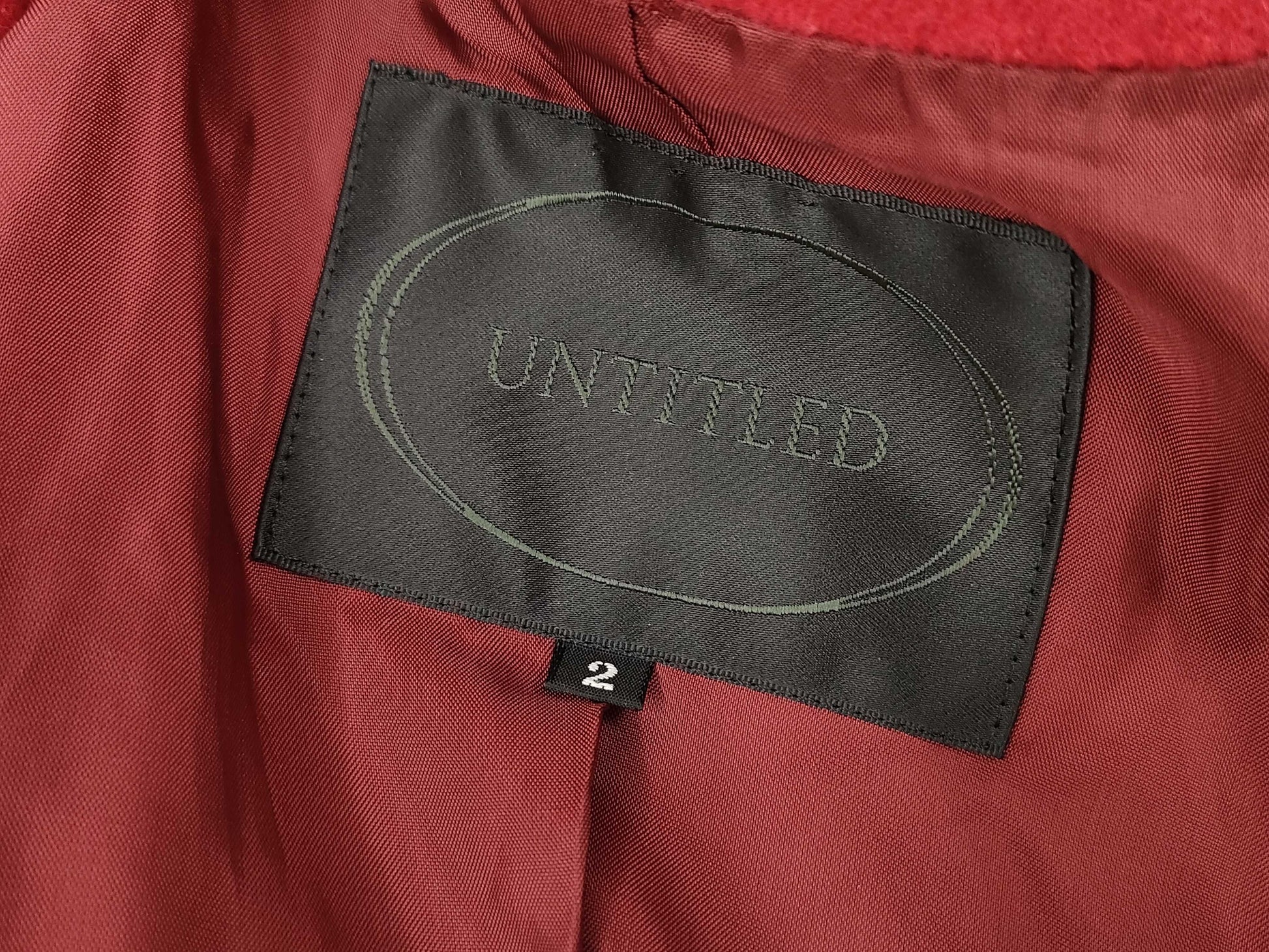 UNTITLED Untitled Wool Angora Long Coat Red 2 Coat