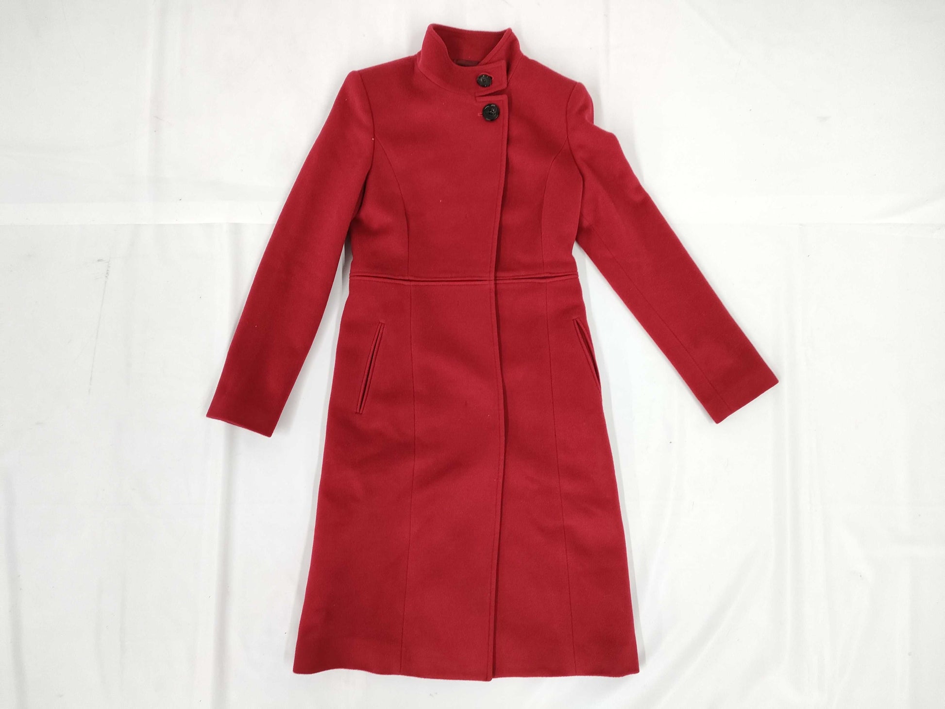 UNTITLED Untitled Wool Angora Long Coat Red 2 Coat