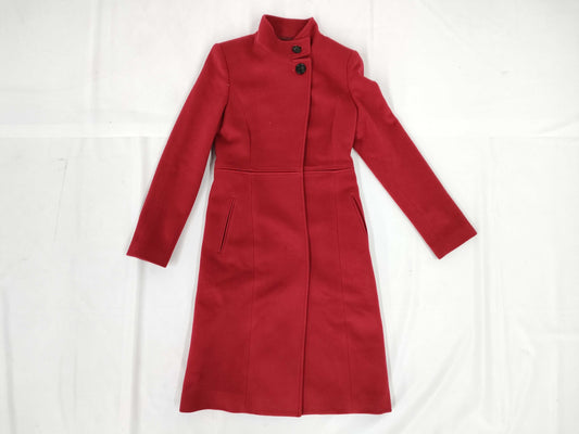UNTITLED Untitled Wool Angora Long Coat Red 2 Coat