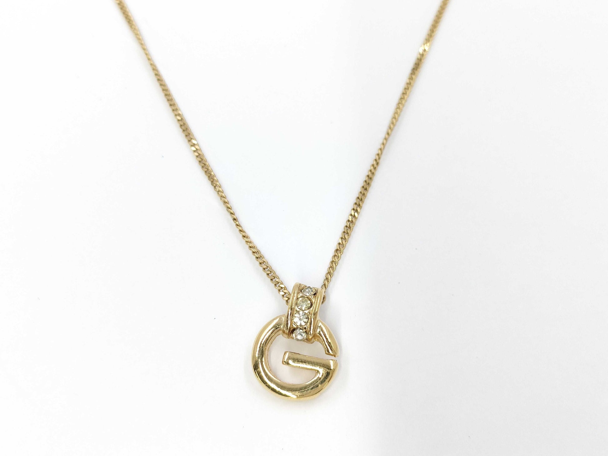 GIVENCHY Givenchy Logo Rhinestone Necklace Necklace