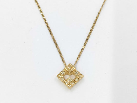GIVENCHY Givenchy Logo Rhinestone Necklace
