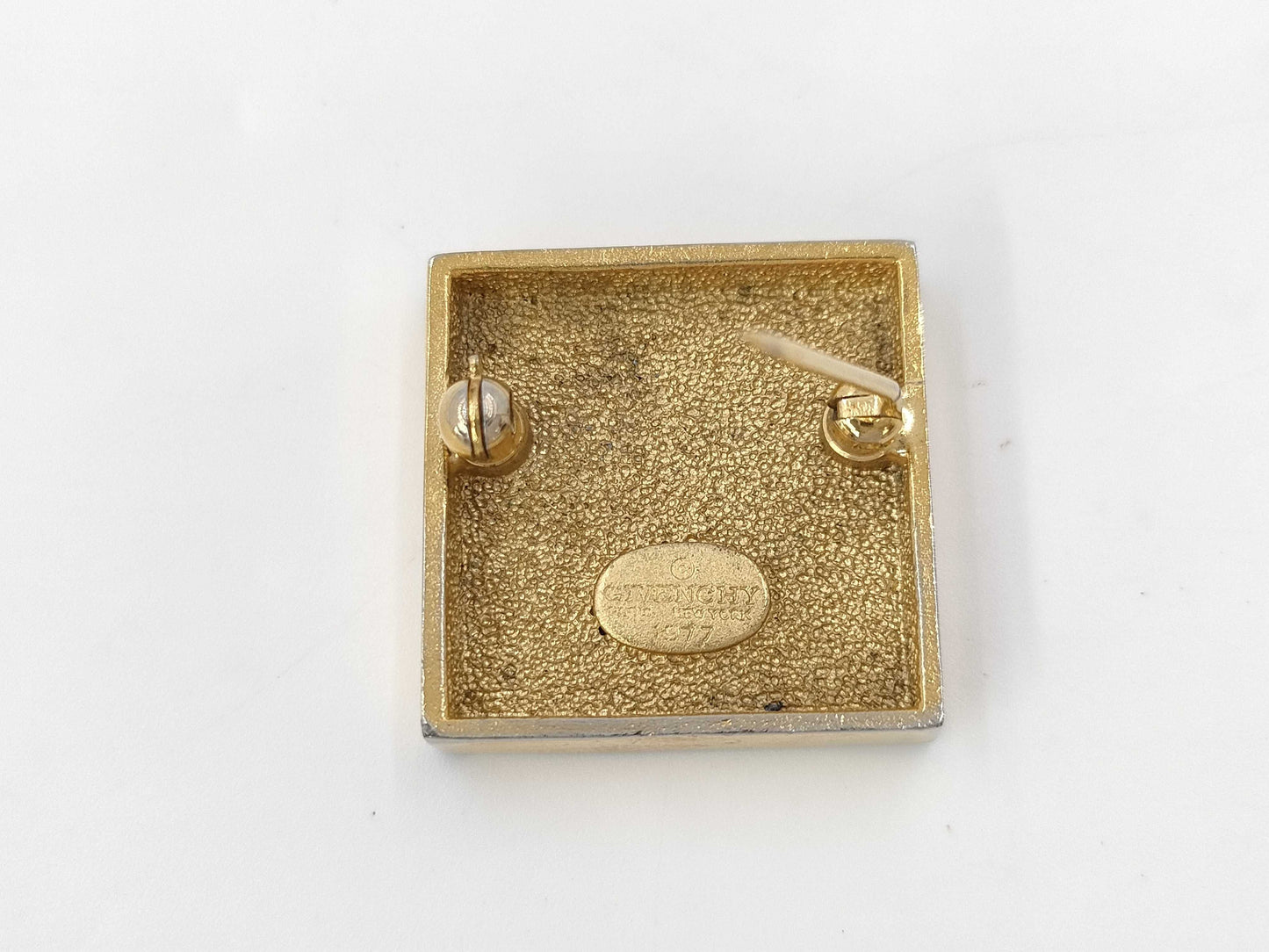 GIVENCHY Logo Square Brooch