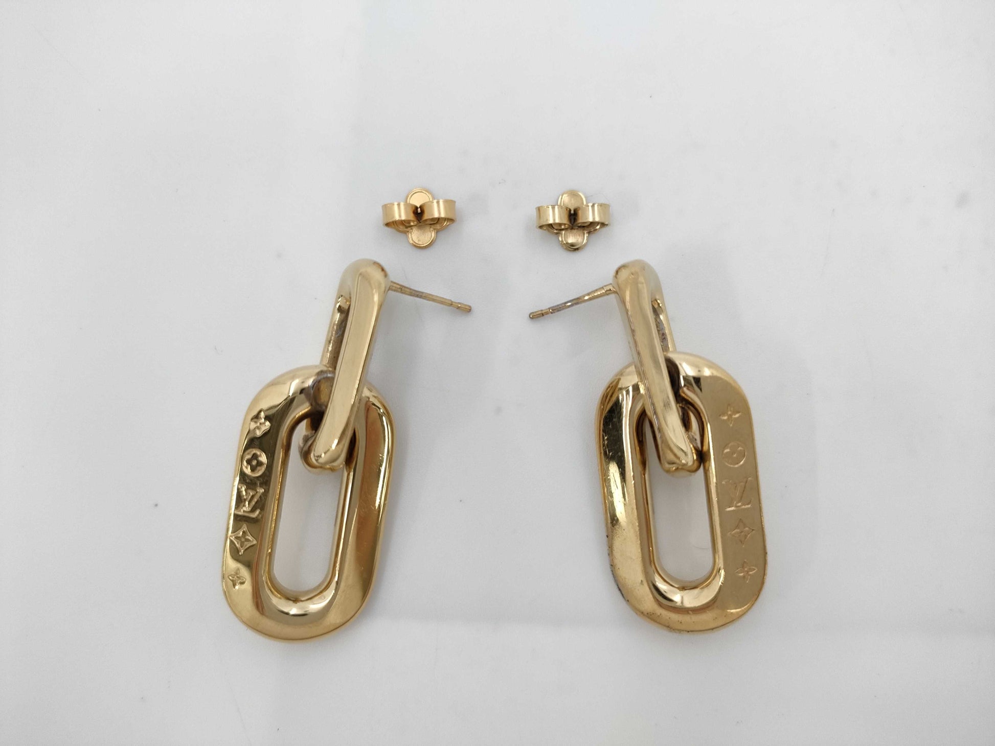 LOUIS VUITTON Louis Vuitton Book Dreille Double 2 Mailon Earrings Earrings