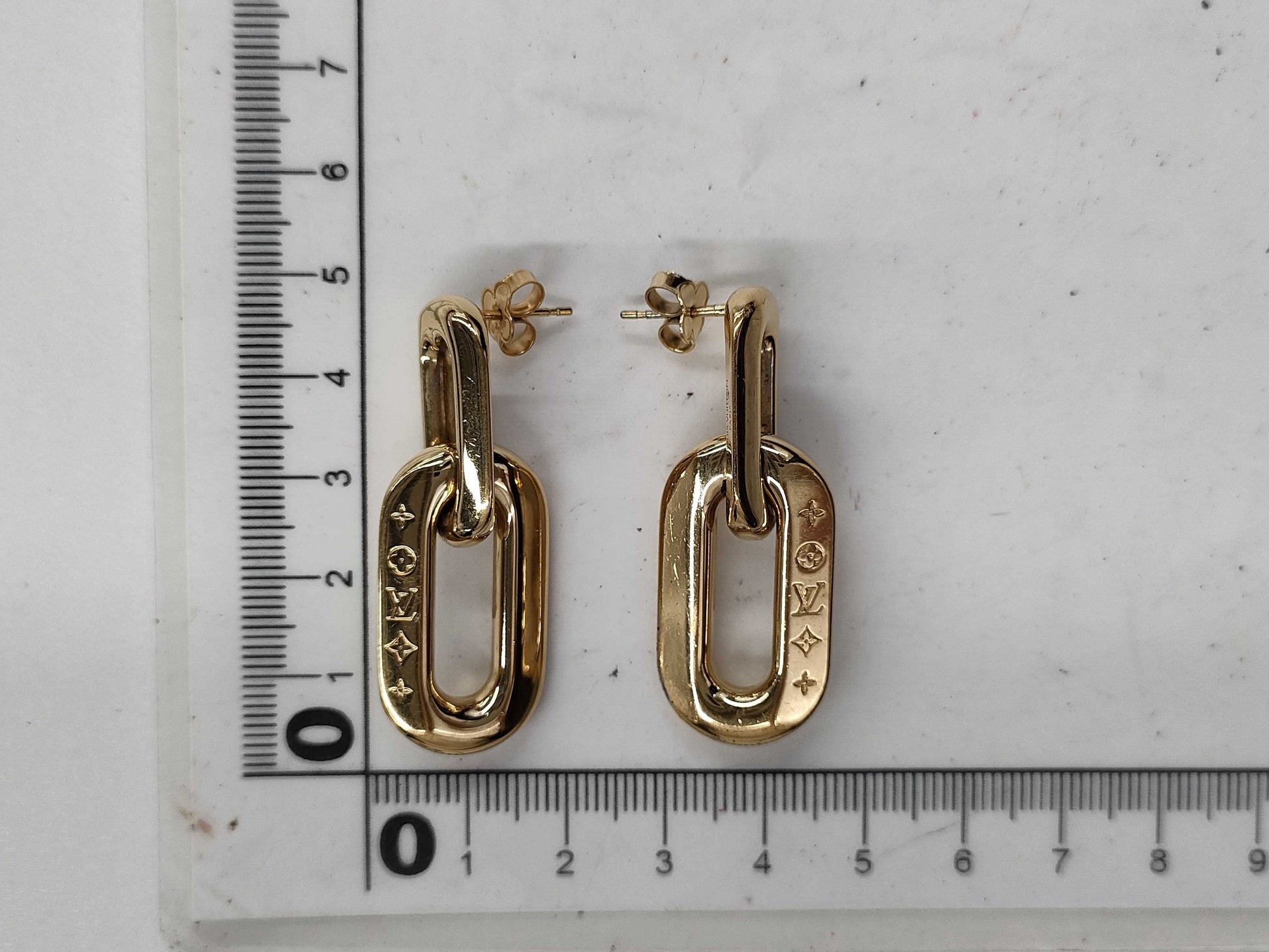 LOUIS VUITTON Louis Vuitton Book Dreille Double 2 Mailon Earrings Earrings