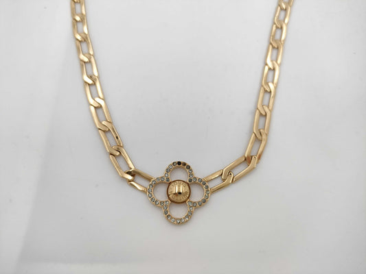LOUIS VUITTON Louis Vuitton Corey Flower Power Necklace Gold M66092 LE0190 Necklace