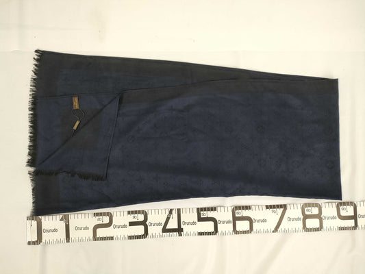 LOUIS VUITTON Monogram Stole, Navy, with Tags, Other Apparel