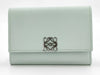 LOEWE Anagram Tri-Fold Safu Leather Light Blue Accessories: Storage Bag/Box Wallet