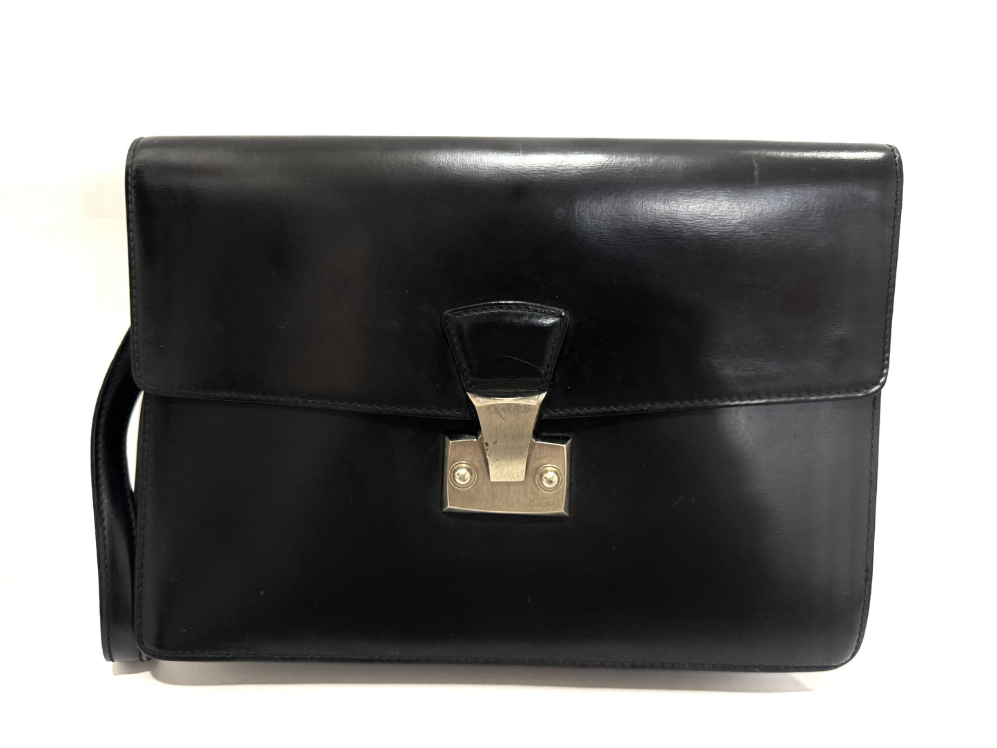 Cartier Leather Black Second Clutch Bag