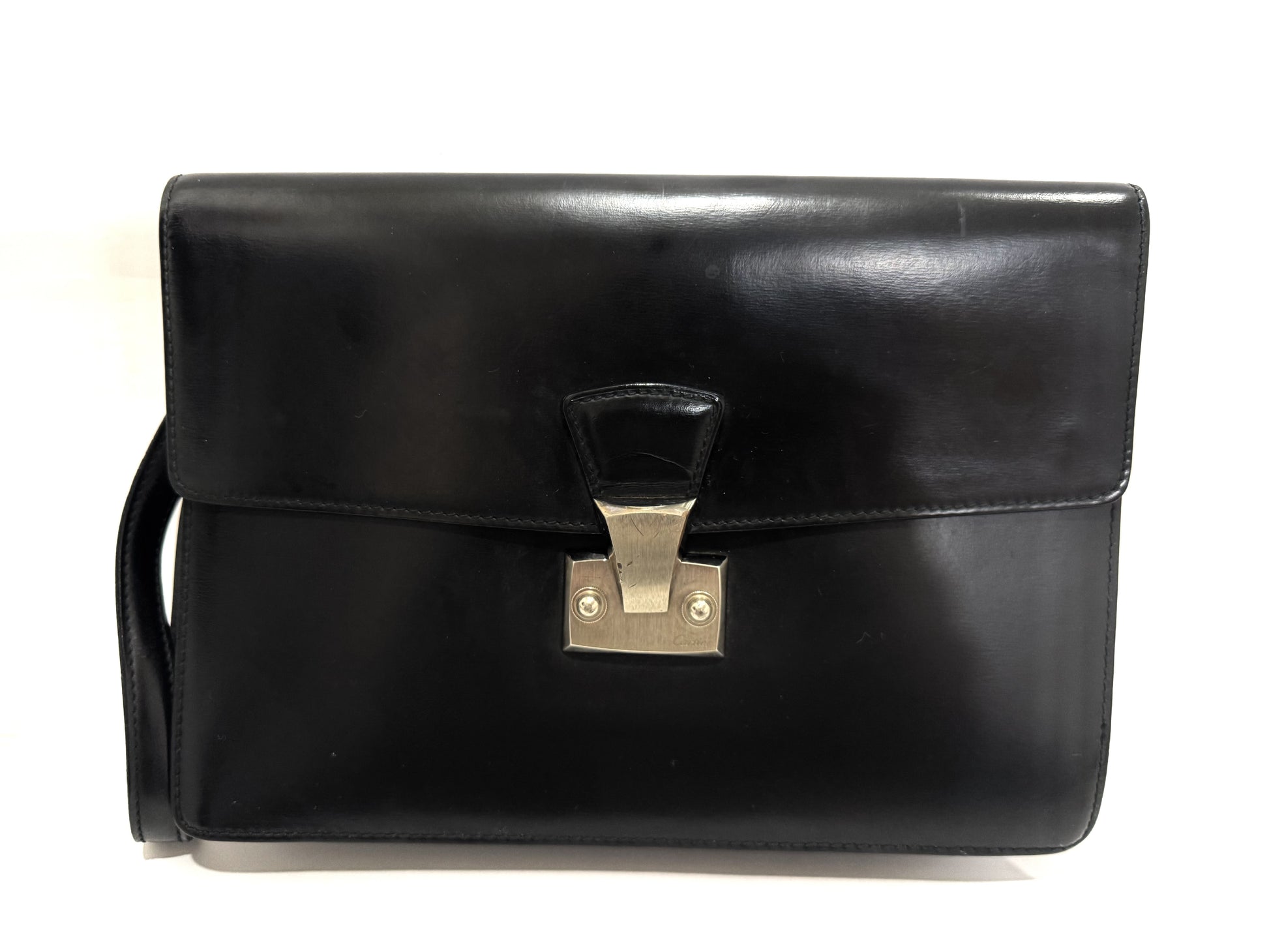 Cartier Leather Black Second Clutch Bag