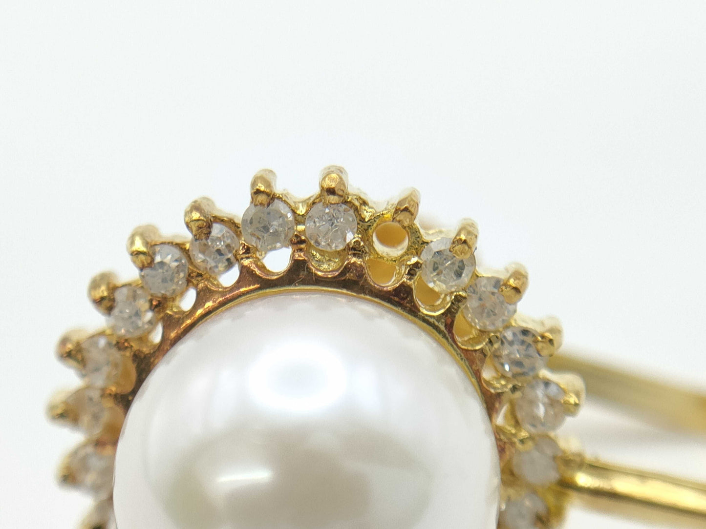 Pearl diameter approx. 8.5/8.6mm D0.36ct 750 5.7g Earrings