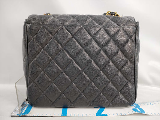 CHANEL Deca Matelasse Chain Shoulder Bag in Caviar Skin