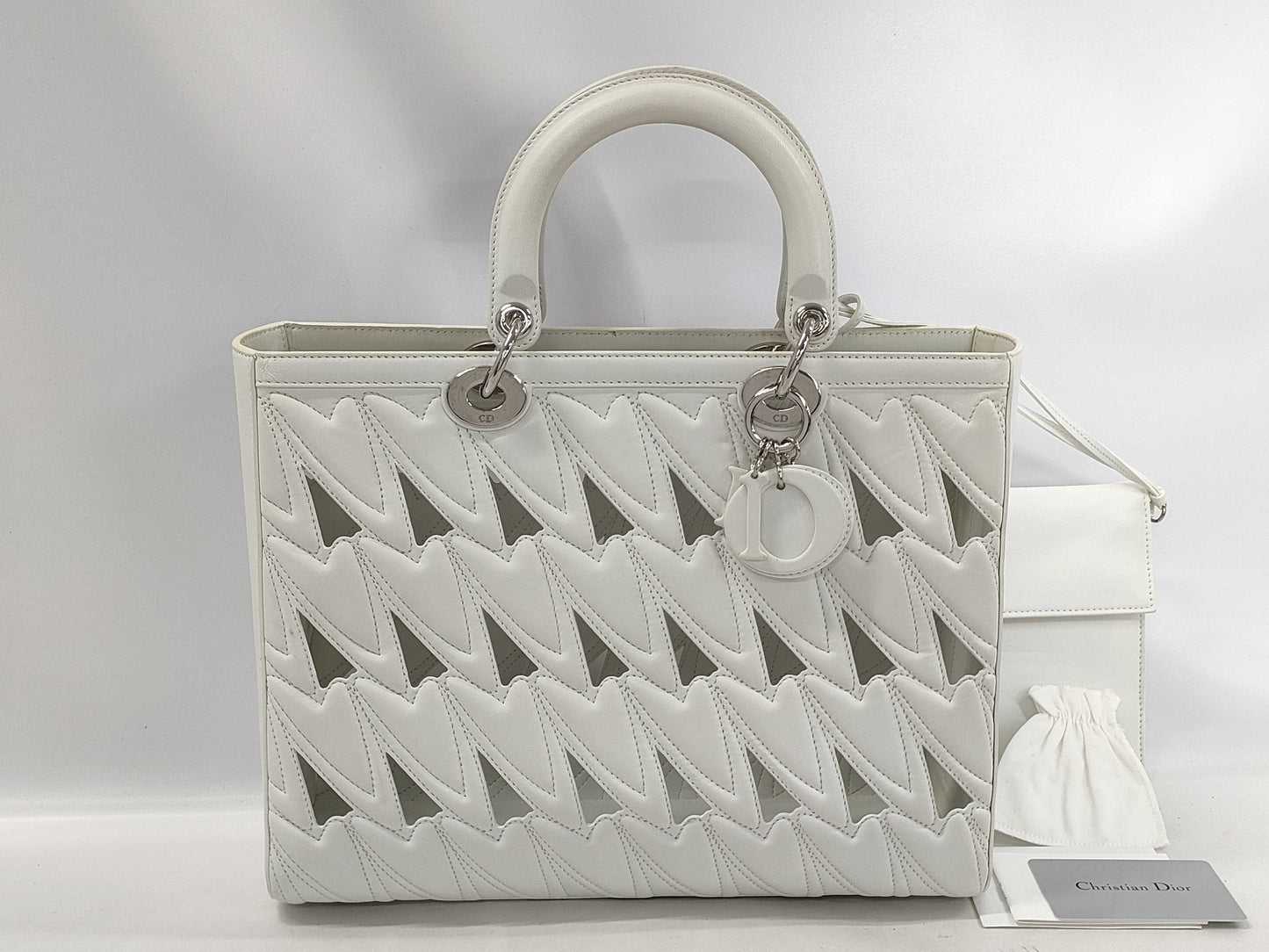 Dior Lady Dior White Handbag