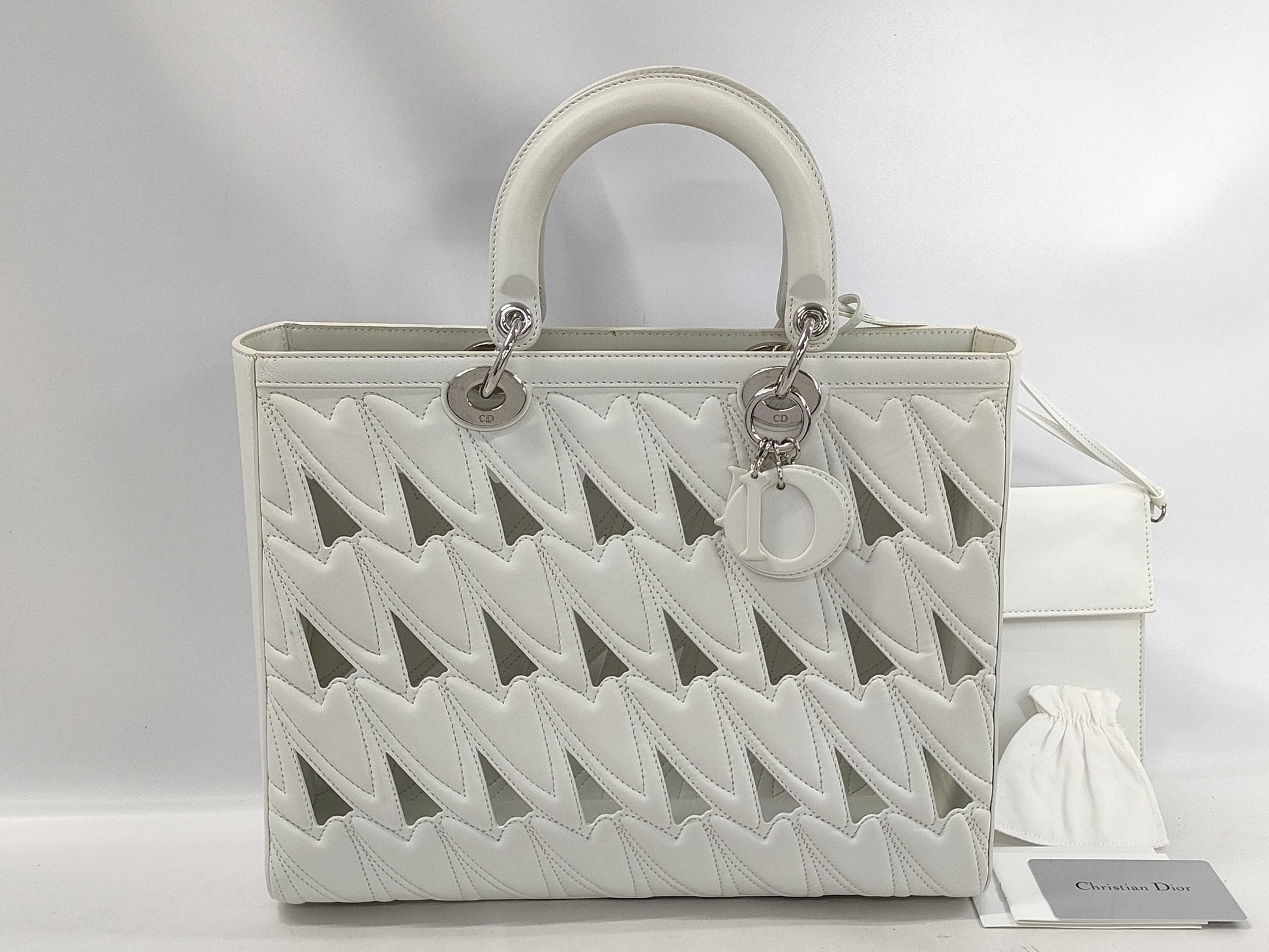 Dior Lady Dior White Handbag