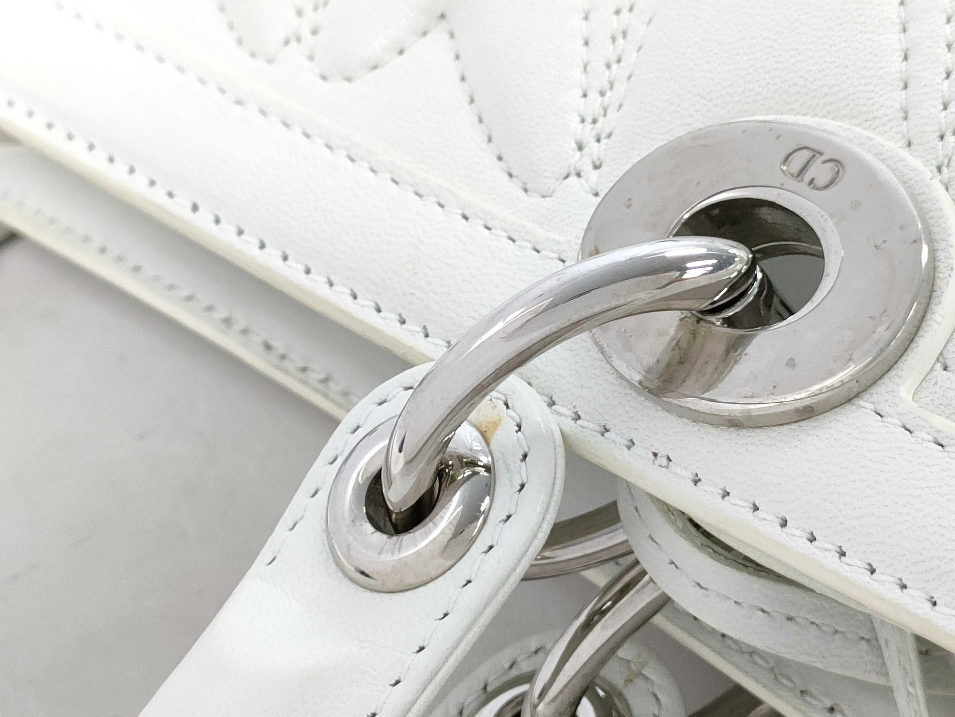 Dior Lady Dior White Handbag