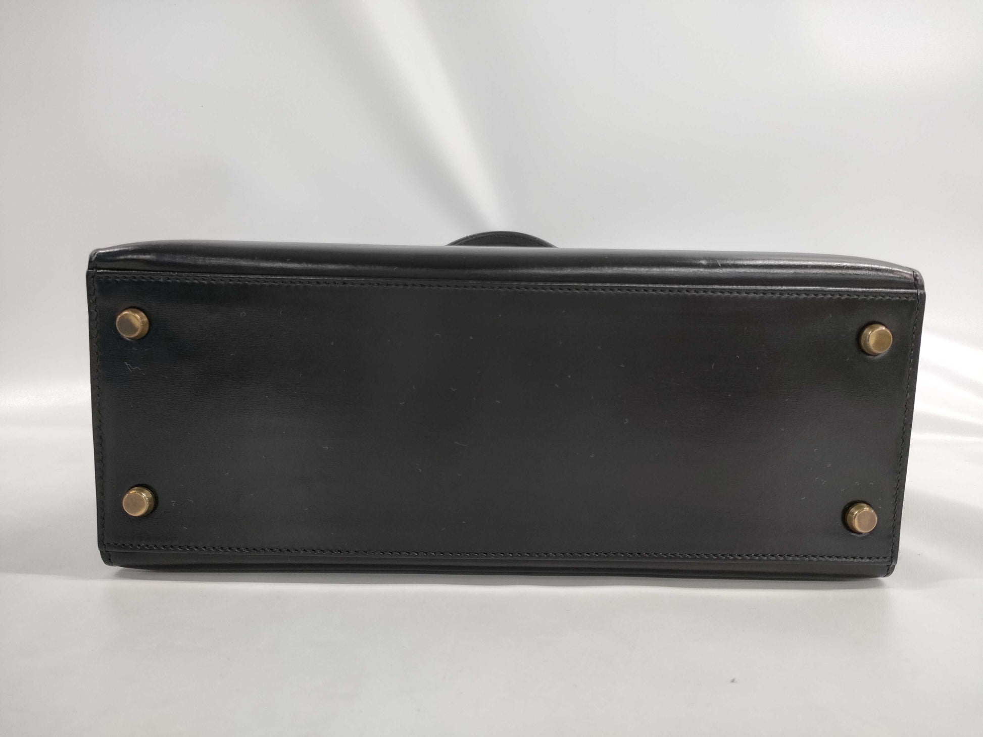 HERMES Kelly 28 Leather Black Handbag