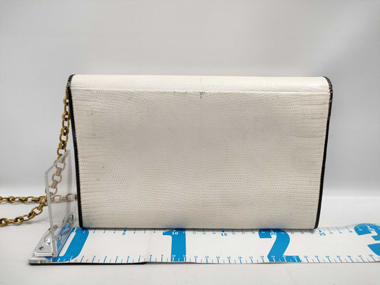 CHANEL Chain Shoulder Bag Lizard No Seal Shoulder Bag