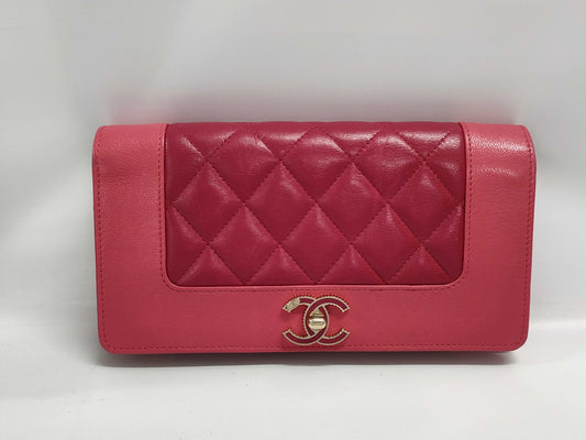 CHANEL Flap Long Wallet Pink 22818117 Wallet