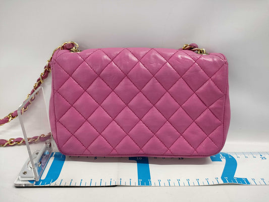 CHANEL Mini Matelasse Lambskin Pink GD Hardware 0 Series Shoulder Bag