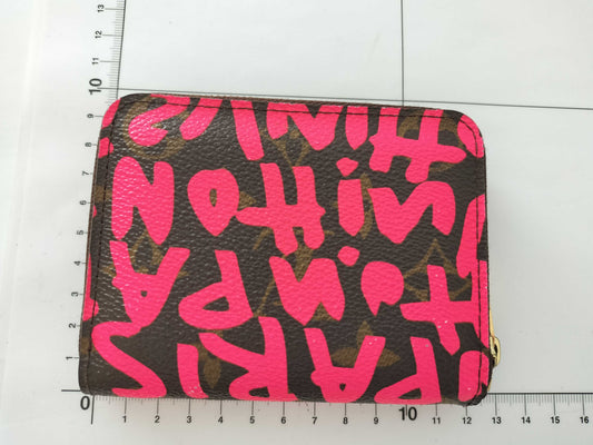 LOUIS VUITTON Monogram Graffiti Zippy Coin Purse Monogram Graffiti Fuchsia M93707 Wallet
