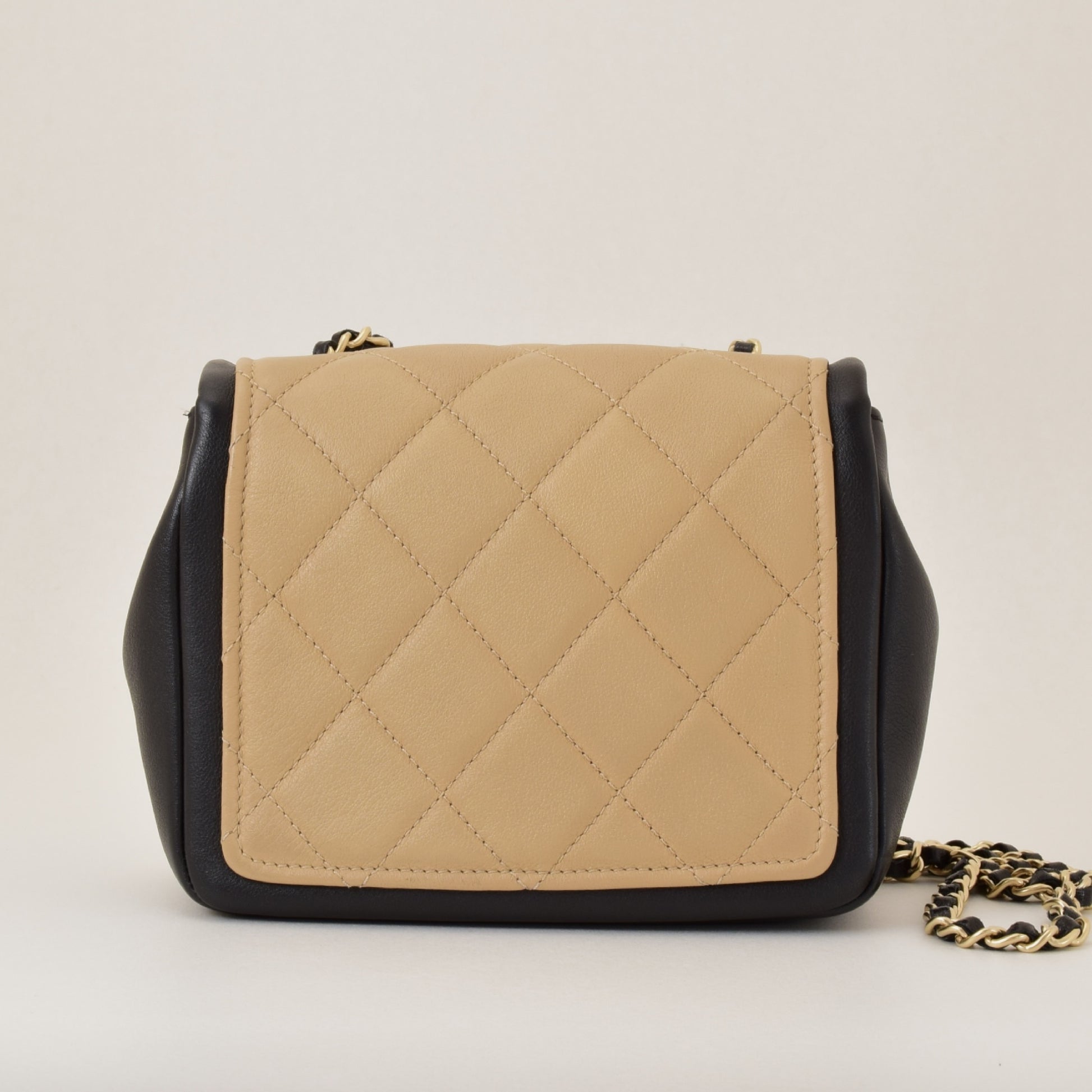 CHANEL Cambon Mini Matelasse Chain Shoulder Bag with Sticker and Card