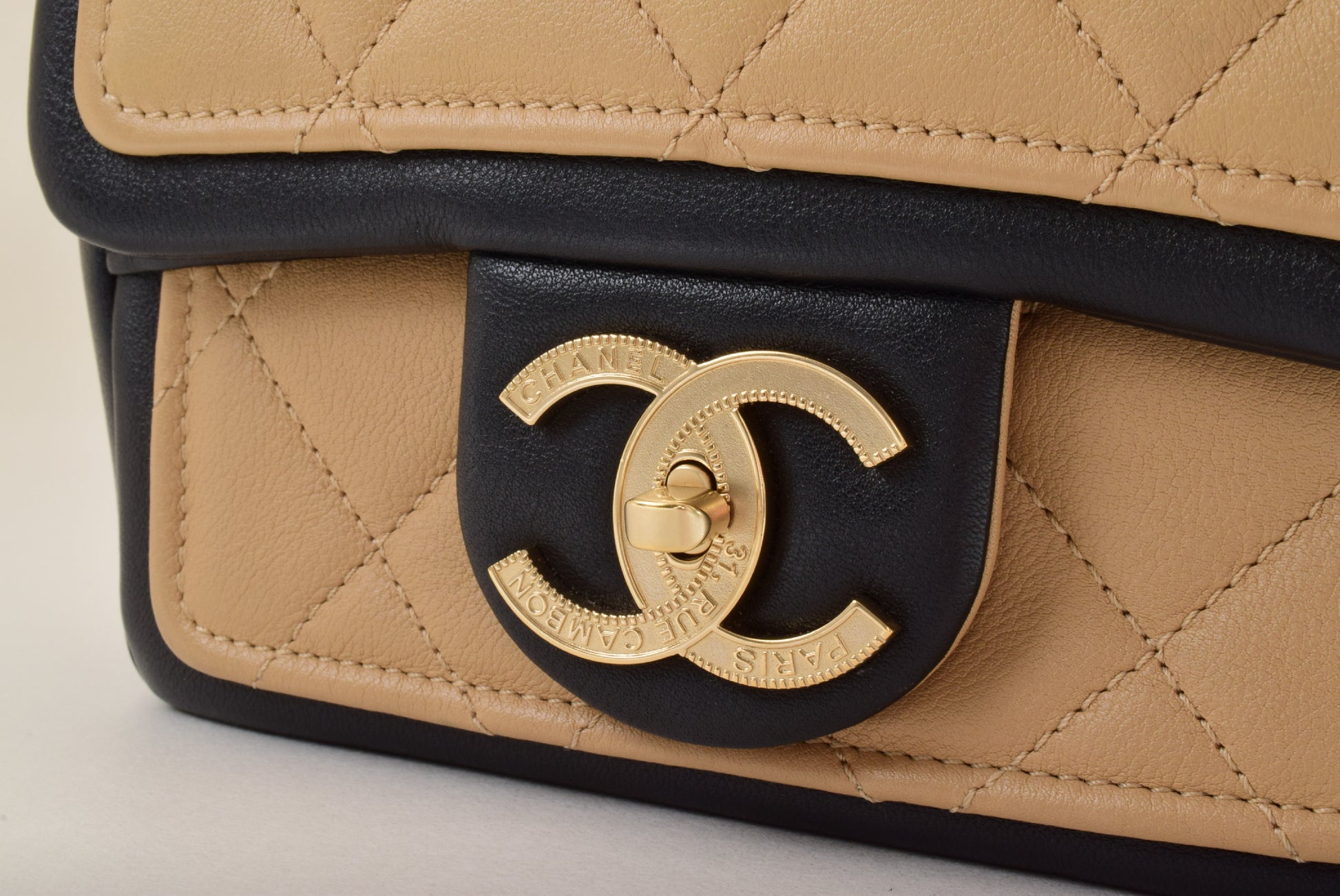 CHANEL Cambon Mini Matelasse Chain Shoulder Bag with Sticker and Card