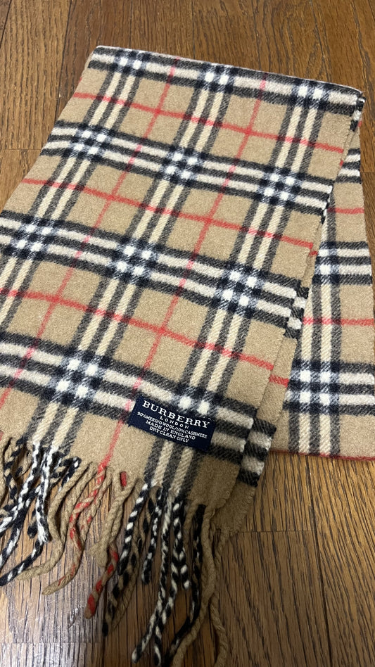BURBERRY Nova Check Cashmere Scarf Length: 136cm Width: 22cm 100% cashmere Nova Check Scarf