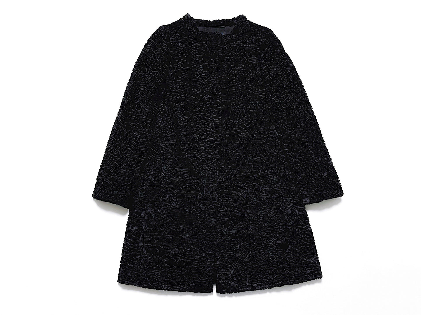 MaxMara No-Collar Black Coat Size 40