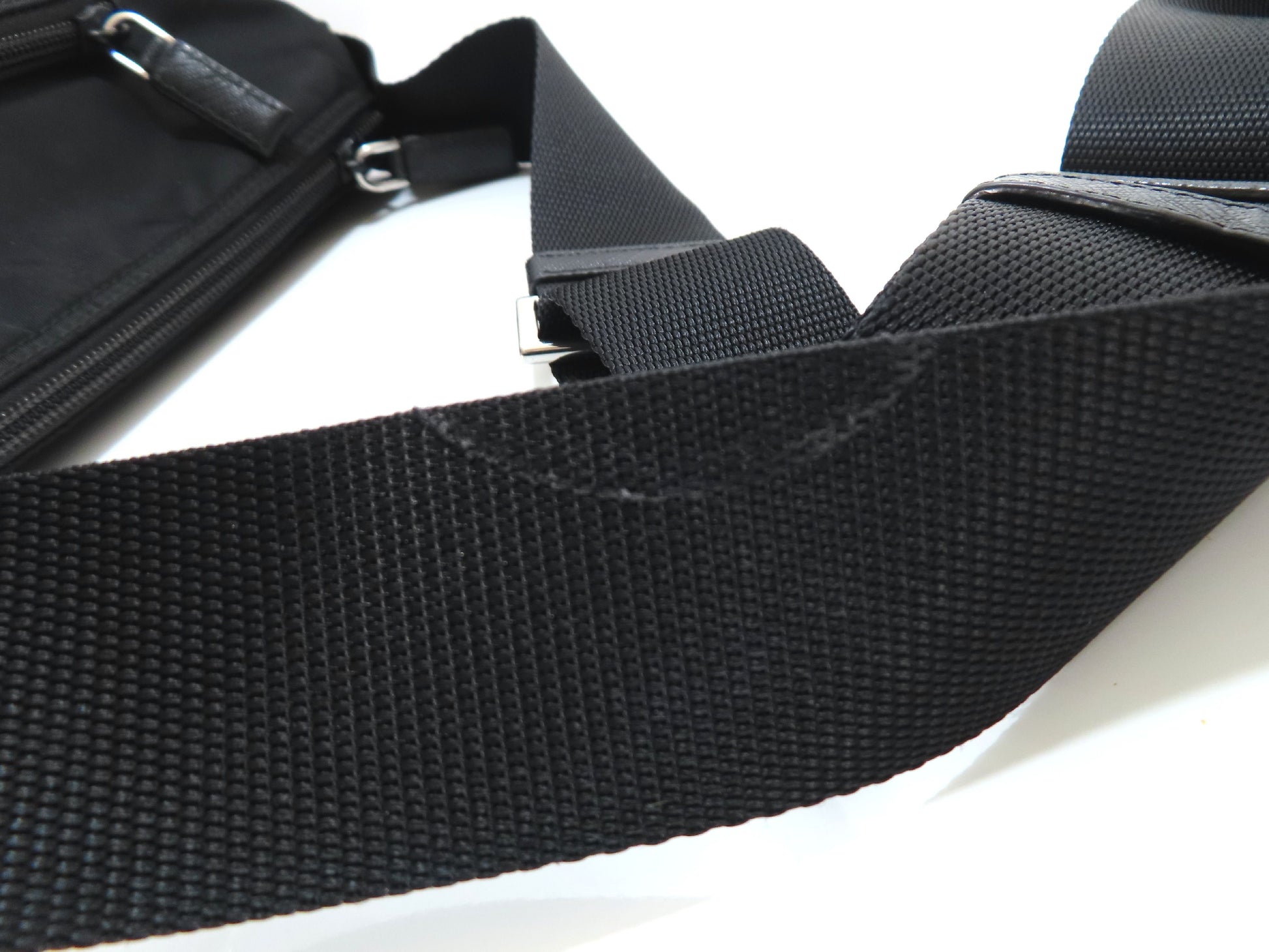 PRADA Nylon Shoulder Bag Black Handbag