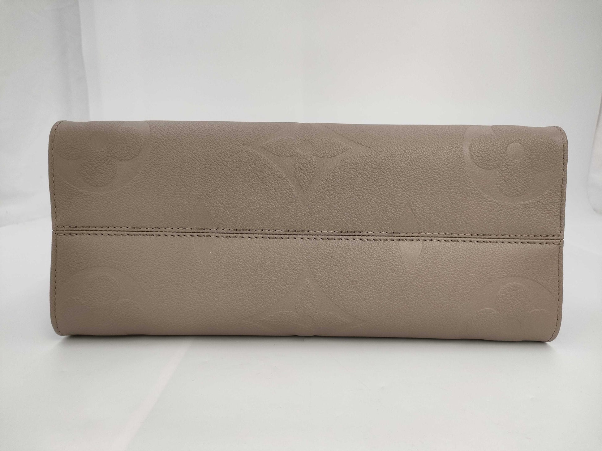 LOUIS VUITTON On the Go MM Monogram Empreinte Tourterelle M45607 Tote Bag