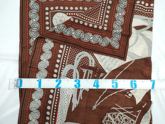 HERMES Carré 140 Carré Jean Cashmere Silk Scarf, Unused